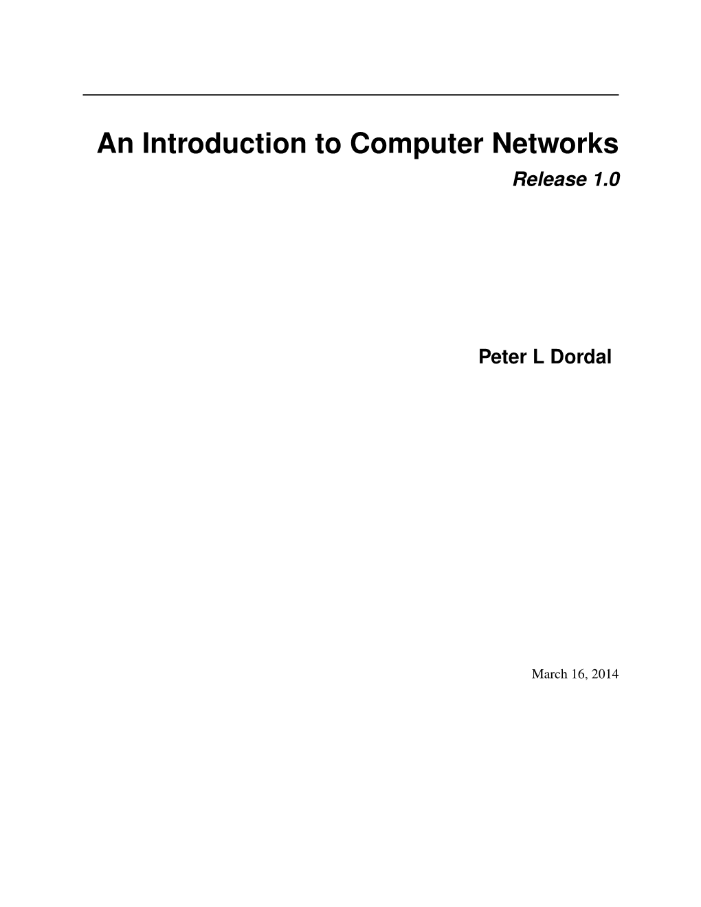 An Introduction to Computer Networks Release 1.0