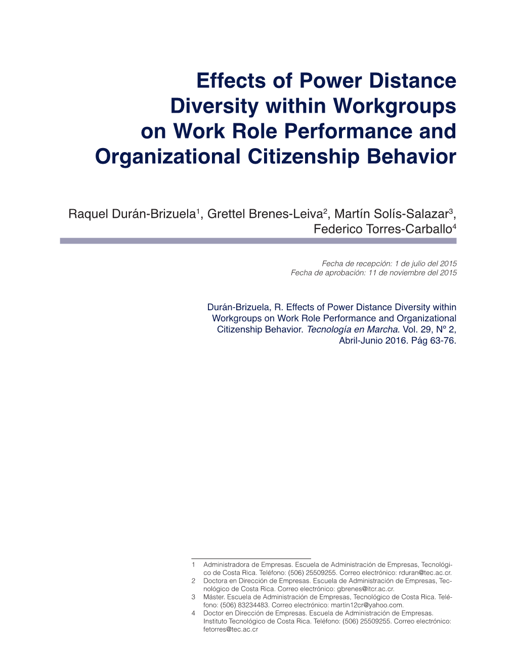 Effects of Power Distance Diversity Within Workgroups on Work Role Performance and Organizational Citizenship Behavior