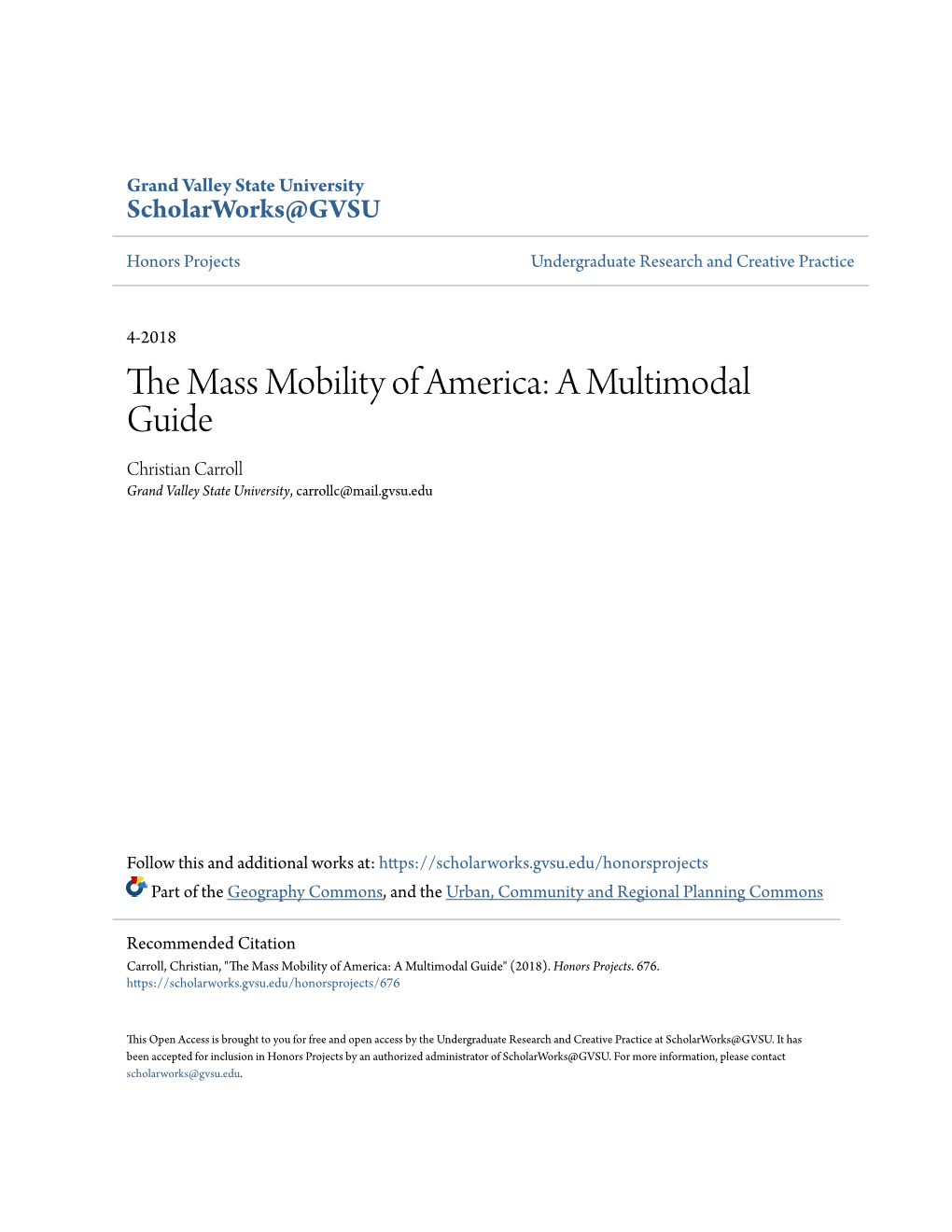 The Mass Mobility of America