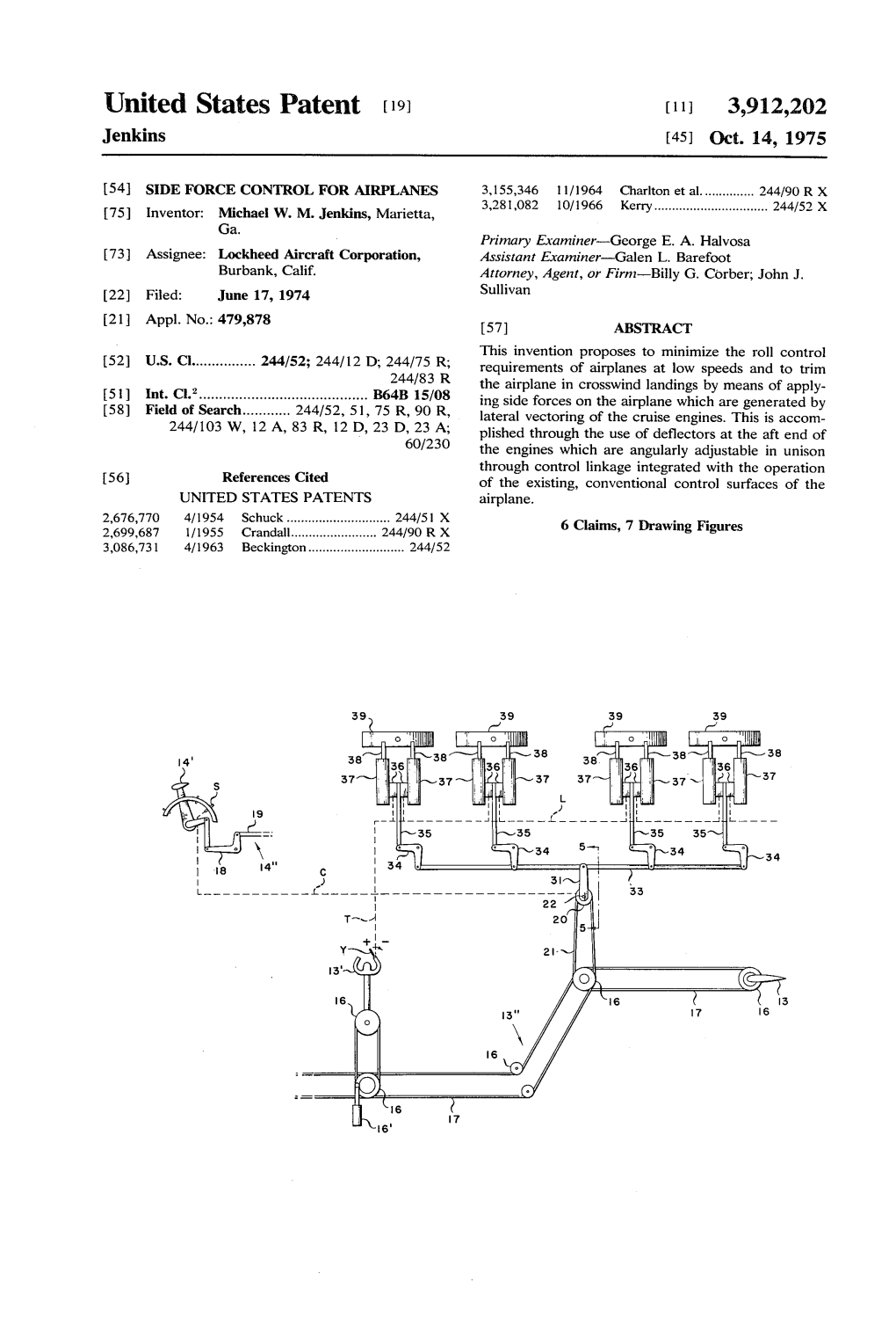 United States Patent [191 [111 3,912,202 Jenkins [451 0A