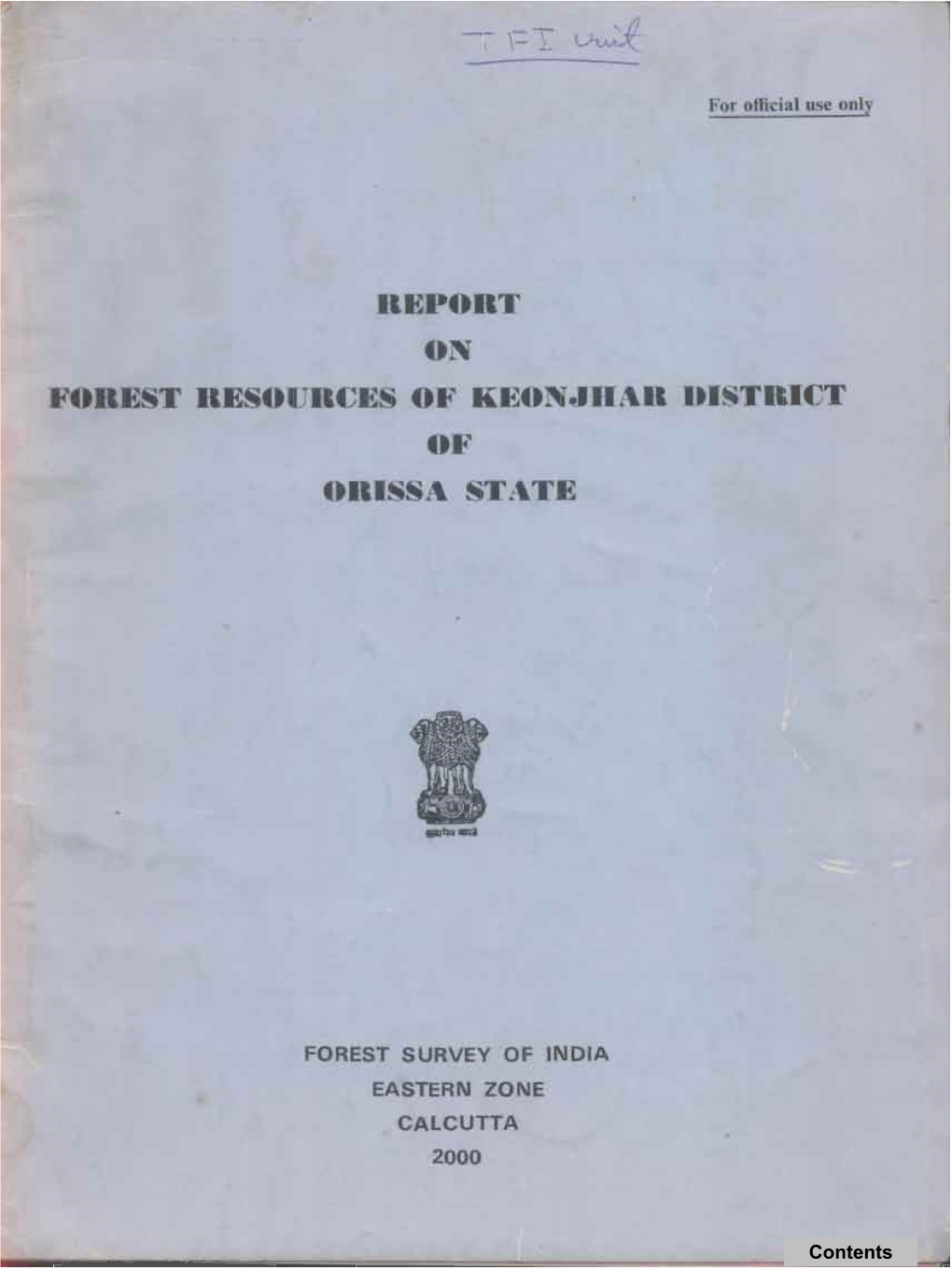 Report on Forest Resources of Keonjhar District of Orissa St.Pdf