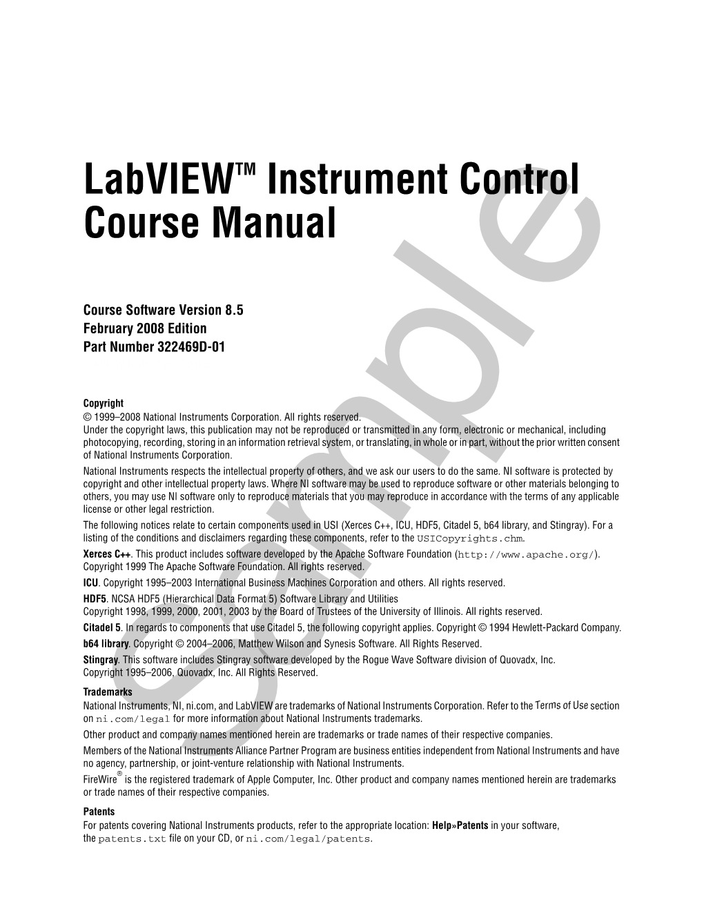 Labviewtm Instrument Control Course Manual