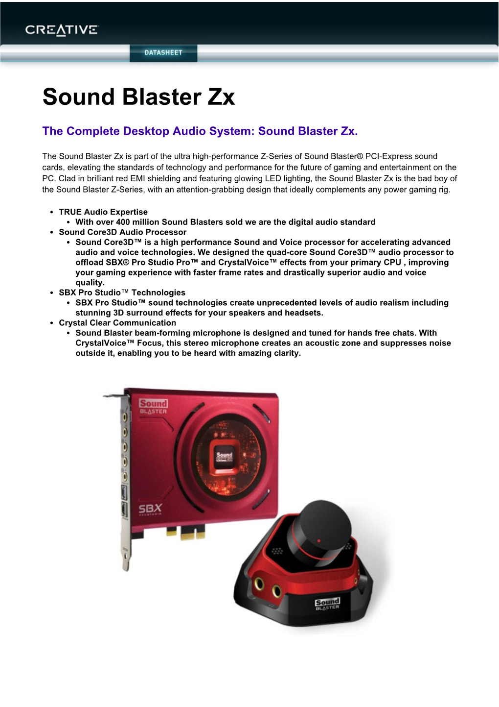 Sound Blaster Zx