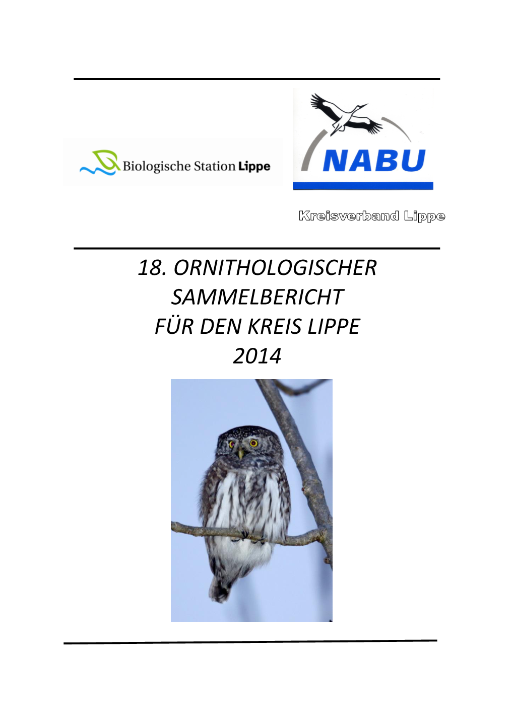 18. Ornithologischer Sammelbericht Für Den Kreis Lippe 2014