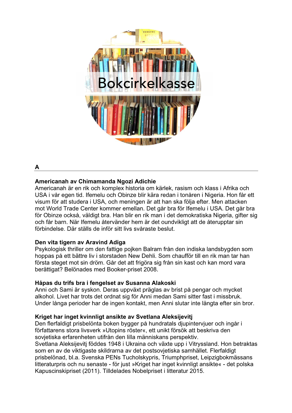 Bokcirkelkasse