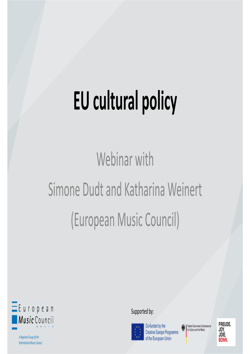 EU Cultural Policy