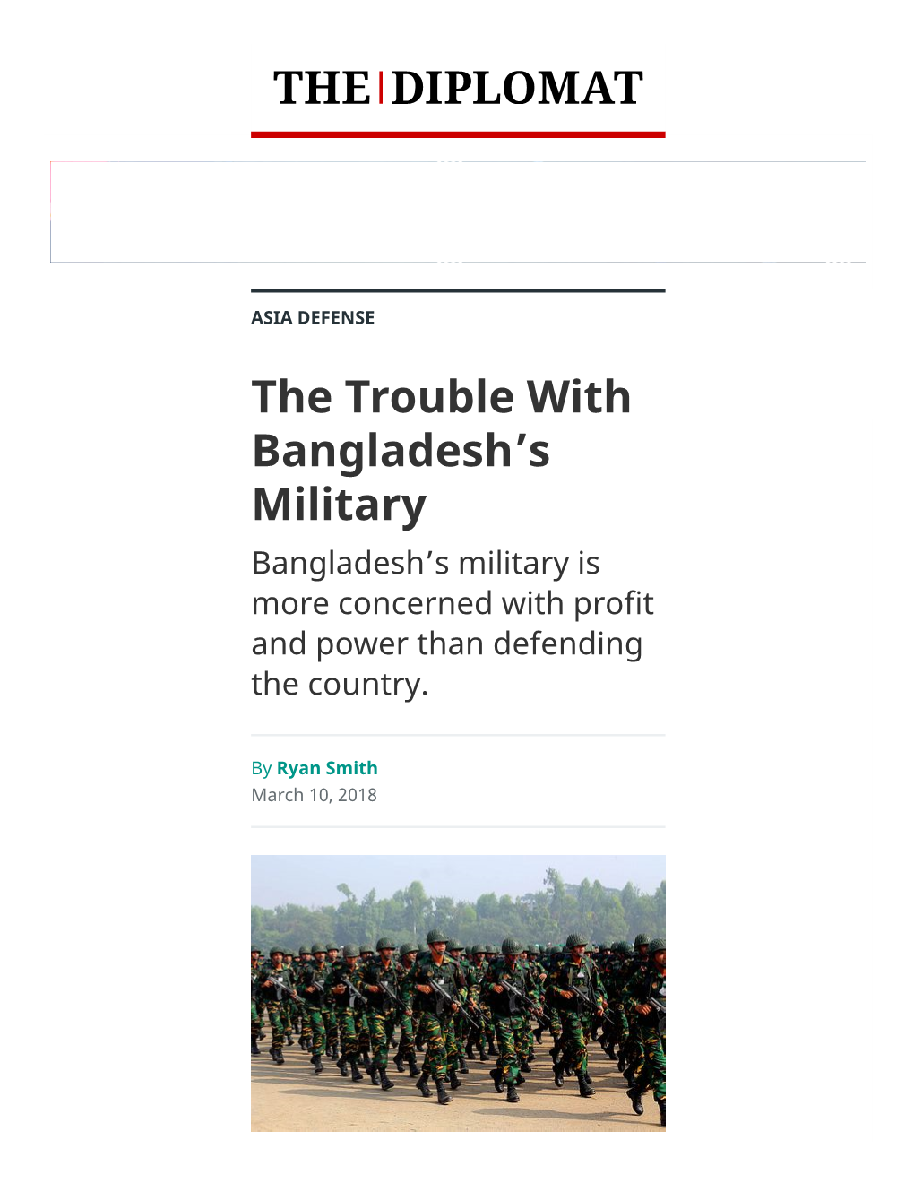 The Trouble with Bangladesh's Military