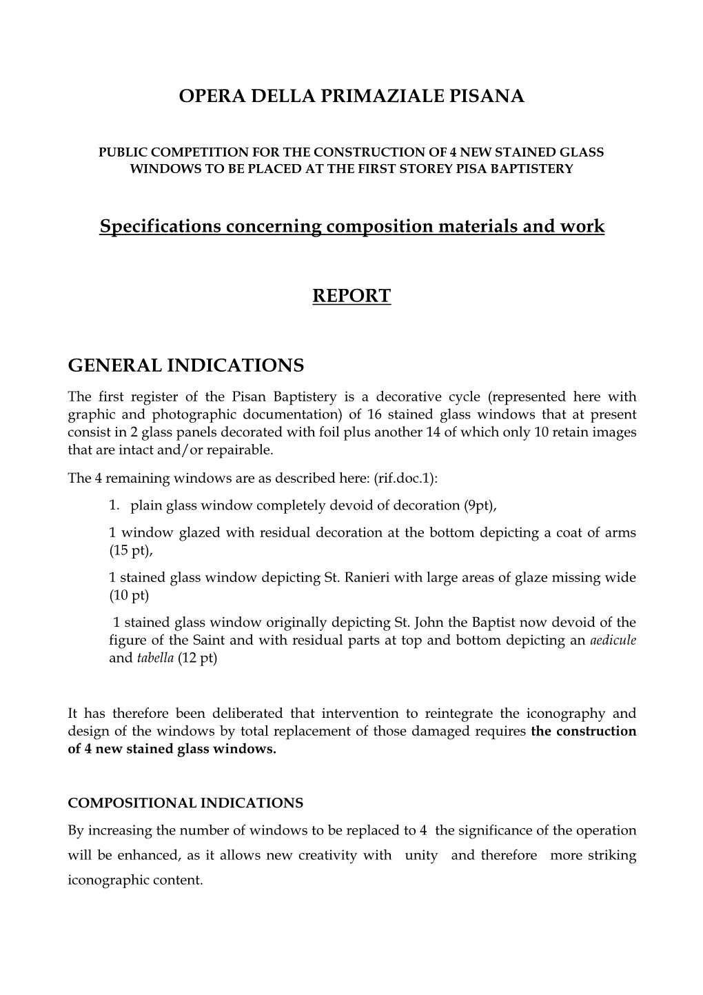 Doc.2 Specifications for Materials and Works