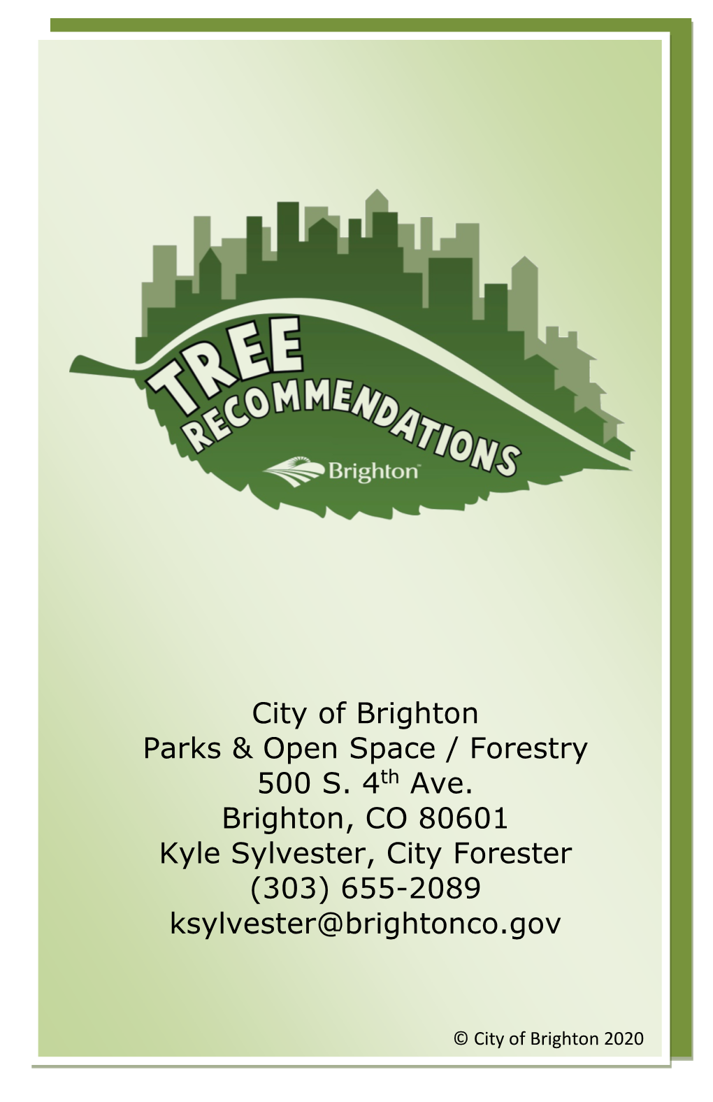 Recommended Tree List for Brighton