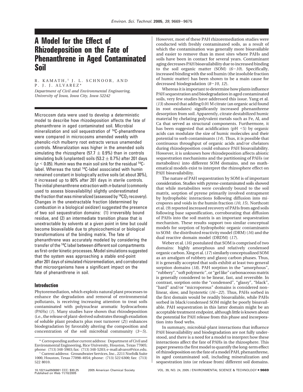 A Model for the Effect of Rhizodeposition on the Fate Of