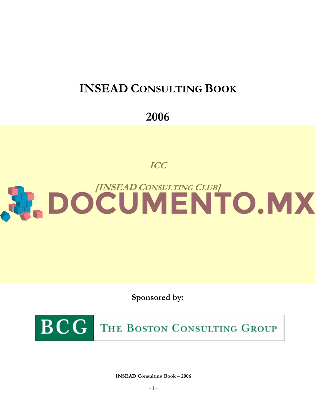 Insead Consulting Book