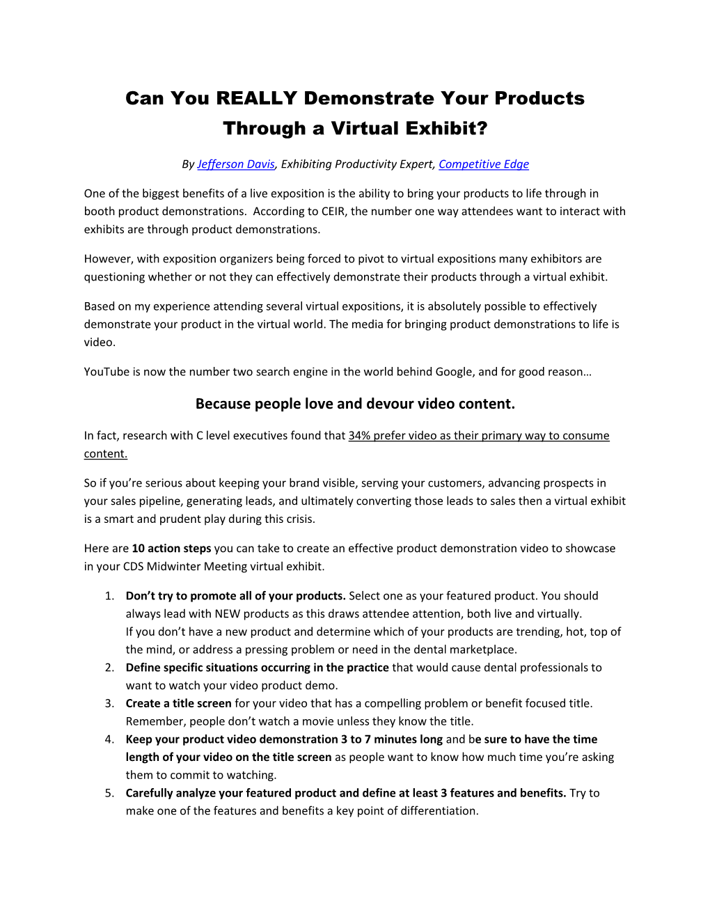 Can You REALLY Demonstrate Your Products Through a Virtual Exhibit?