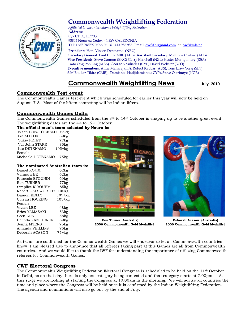 Commonwealth Weightlifting Federation