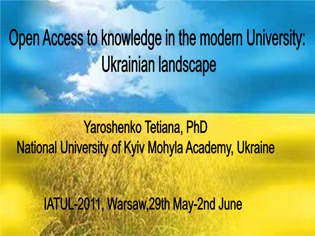 Universities Libraries in Lviv (1608), Kyiv Mohyla Academy (1615), Kharkiv (1805), Odessa (1817), Kyiv (1834 ), Chernivtsi (1852)… Libraries in Ukraine