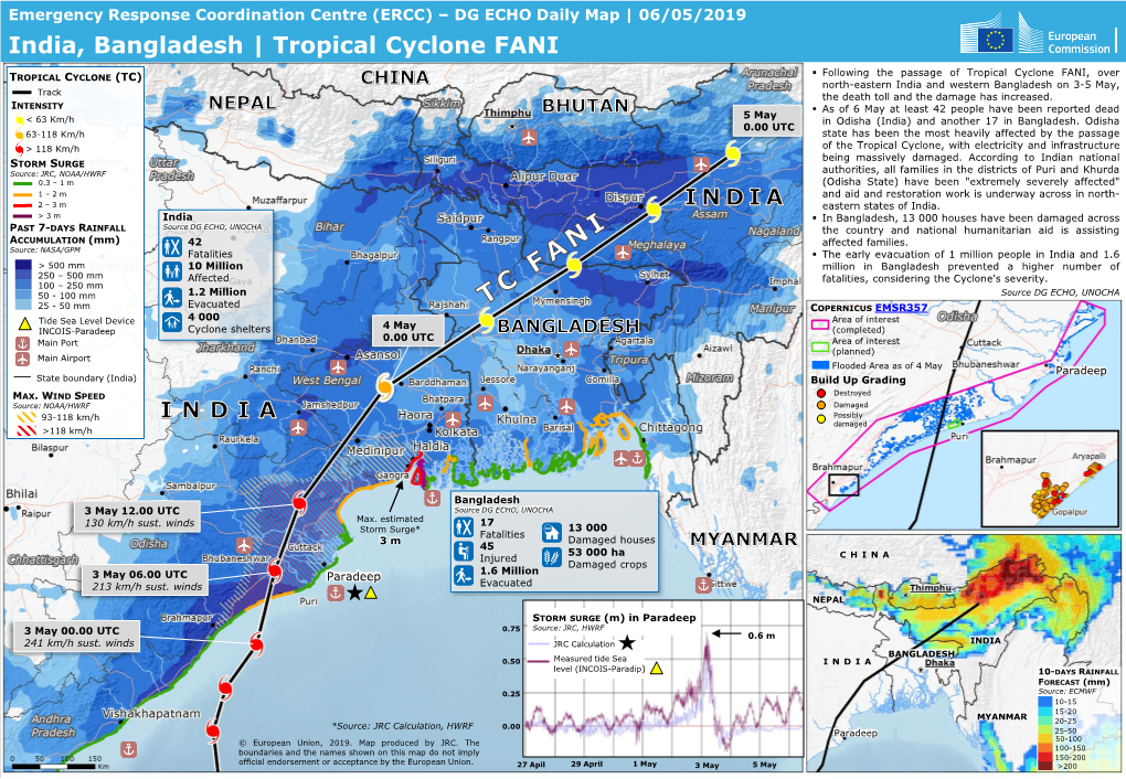 India, Bangladesh | Tropical Cyclone FANI