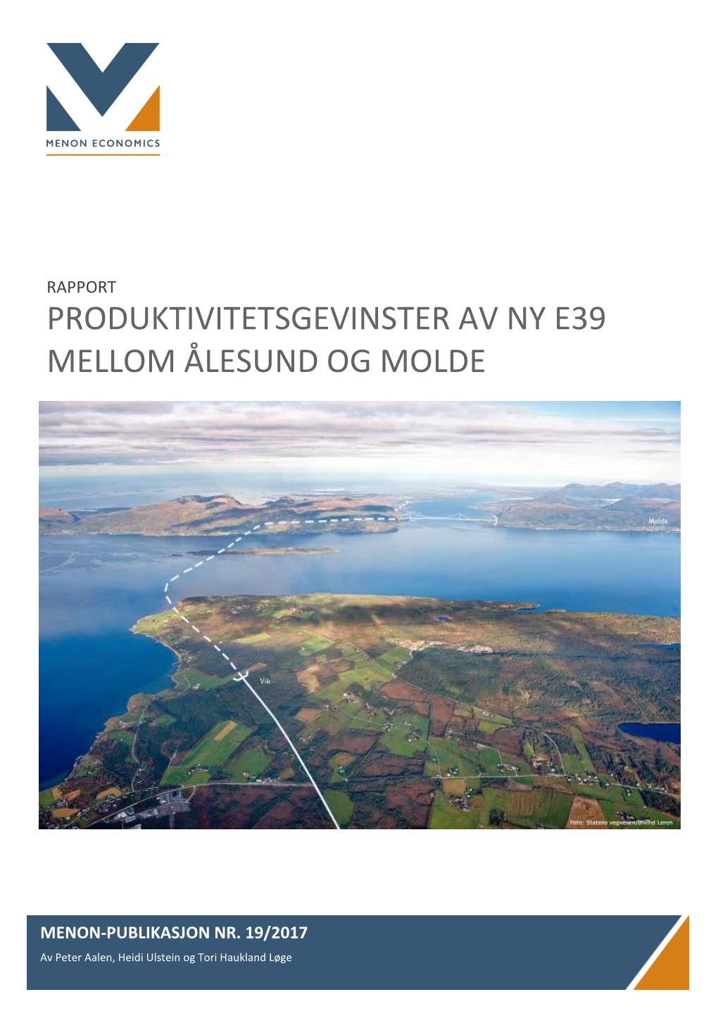 Produktivitetsgevinster Av Ny E39 Mellom Ålesund Og Molde