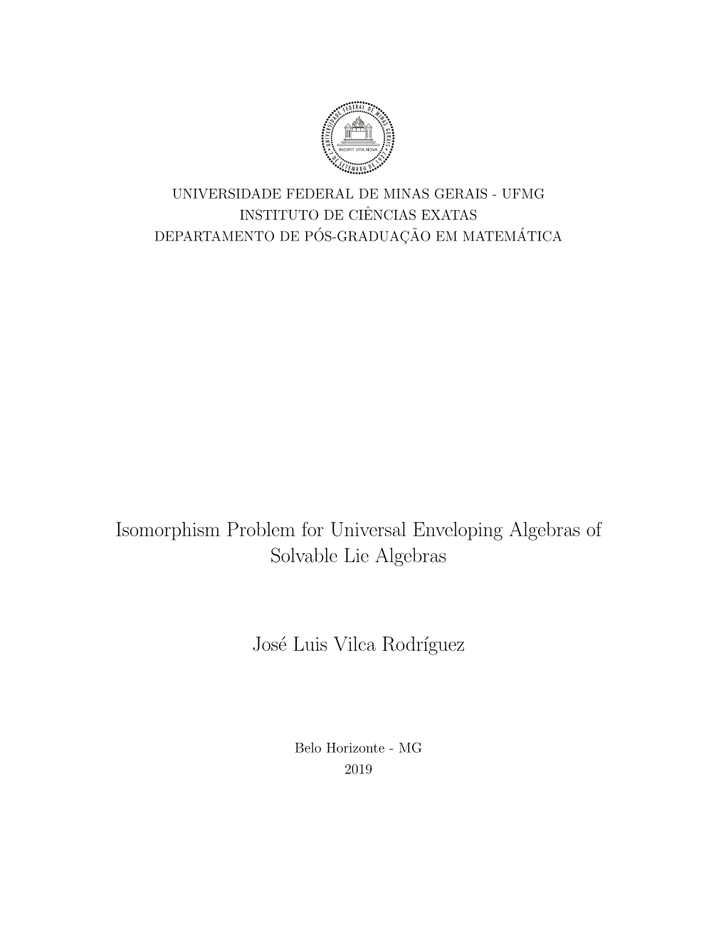 Isomorphism Problem for Universal Enveloping Algebras of Solvable Lie Algebras