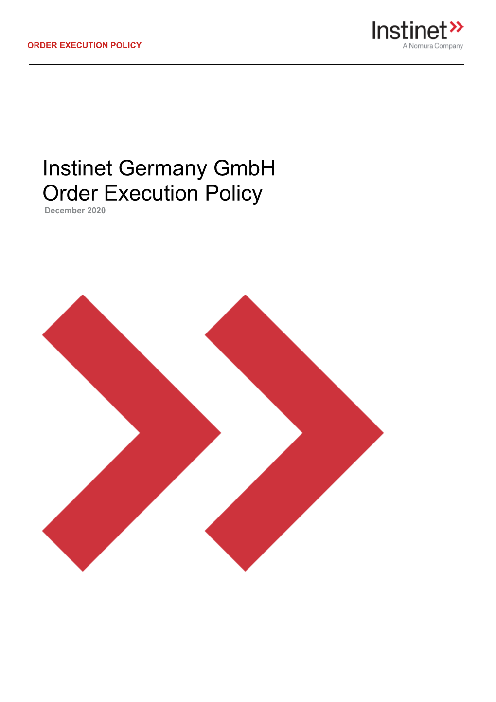 Order Execution Policy December 2020