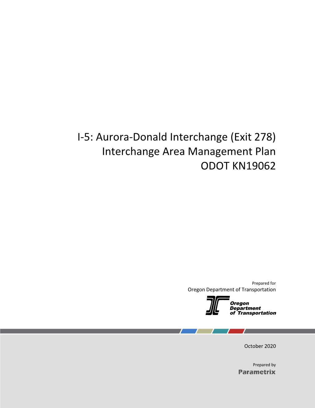 Interchange Area Management Plan ODOT KN19062