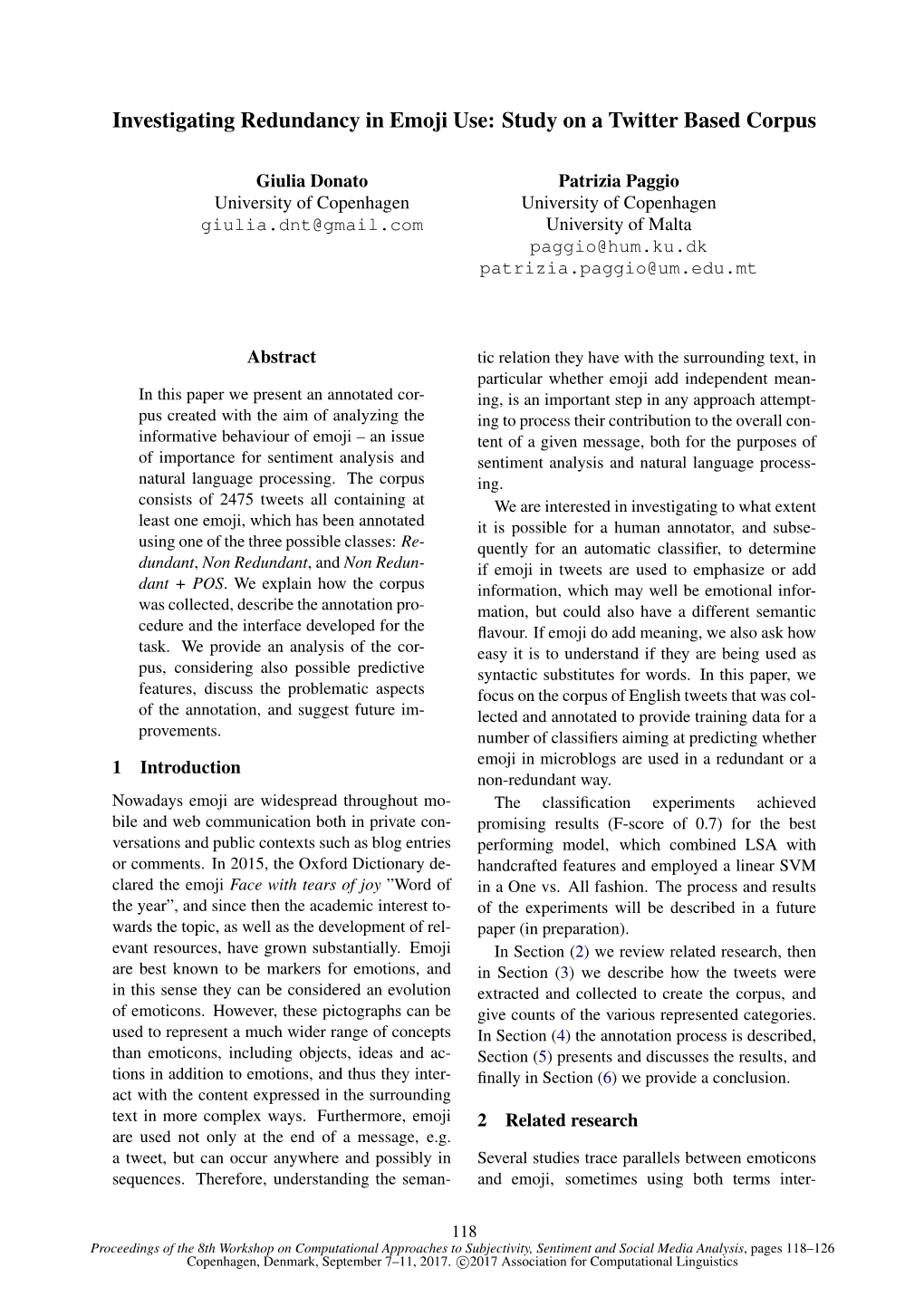 Investigating Redundancy in Emoji Use: Study on a Twitter Based Corpus