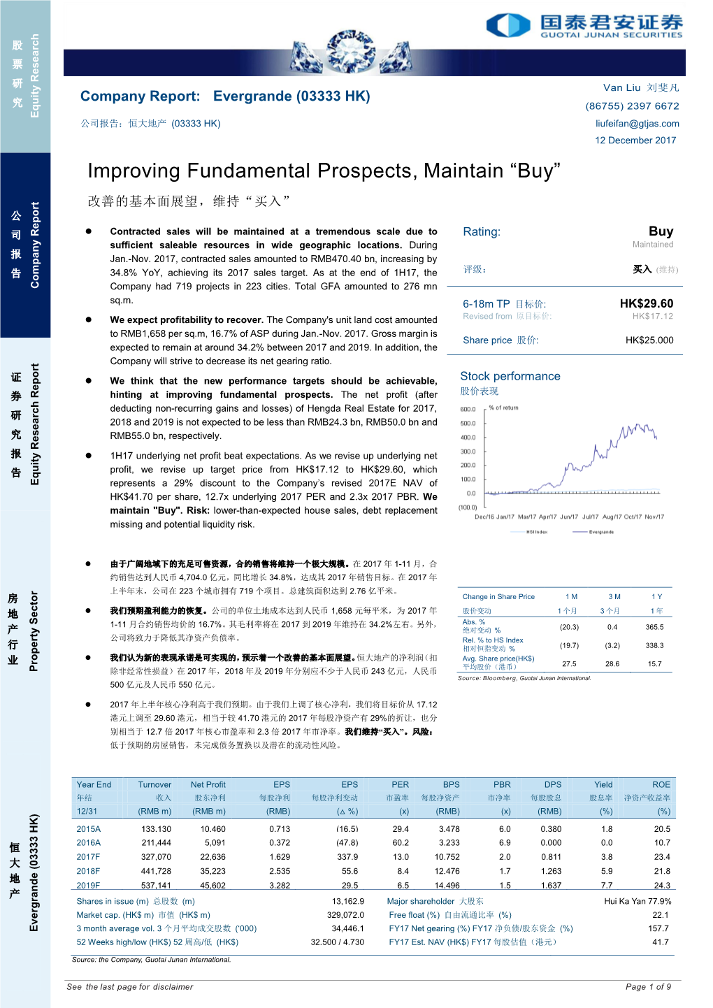 Improving Fundamental Prospects, Maintain “Buy”