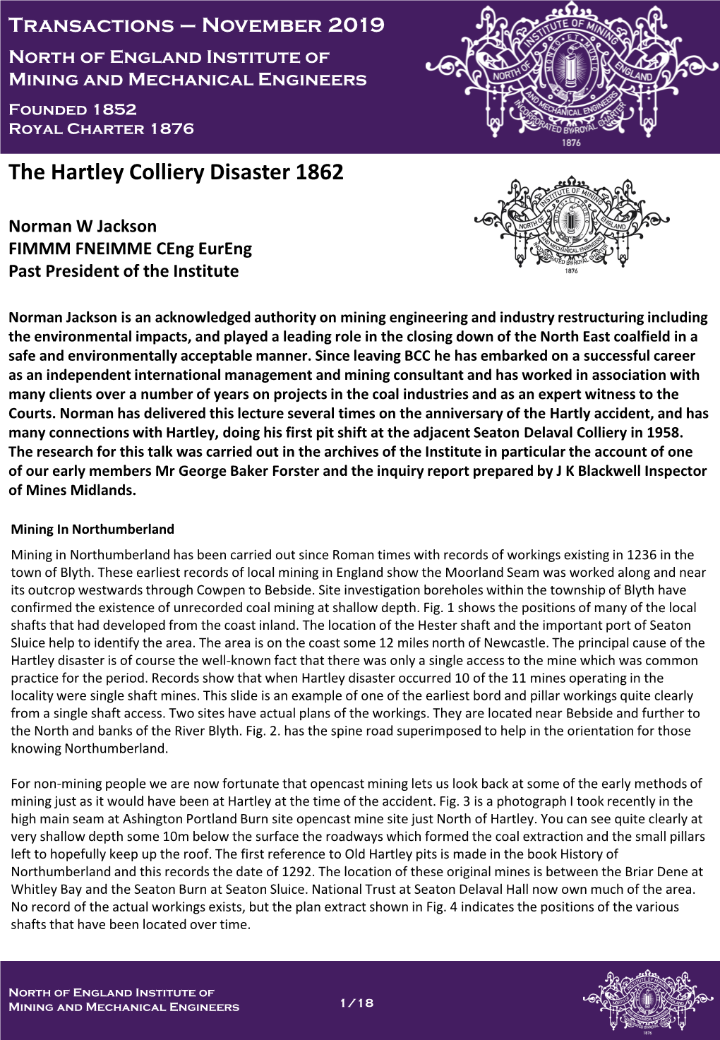 The Hartley Colliery Disaster 1862