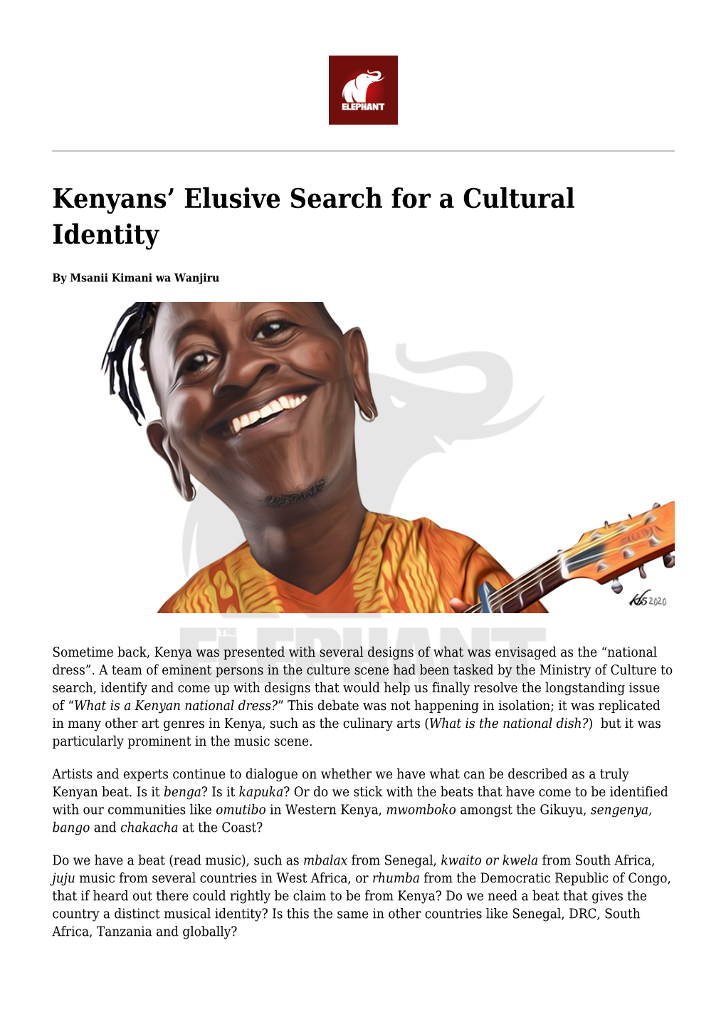 Kenyans' Elusive Search for a Cultural Identity,Black Sahibs