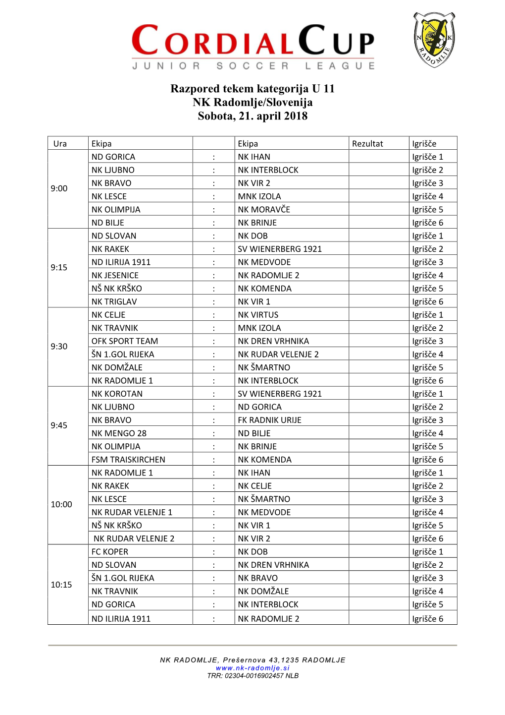 U 11 Qualifikationsturnier