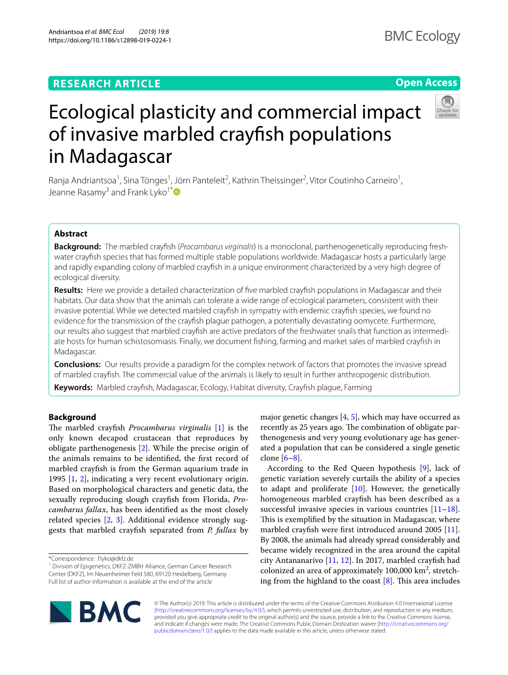 Ecological Plasticity and Commercial Impact of Invasive Marbled Crayfish