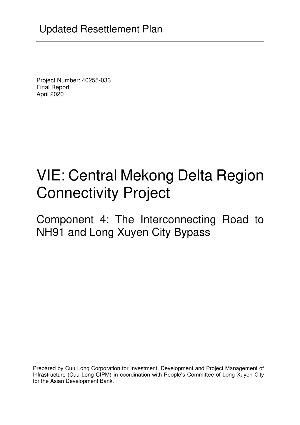 40255-033: Central Mekong Delta Region Connectivity Project