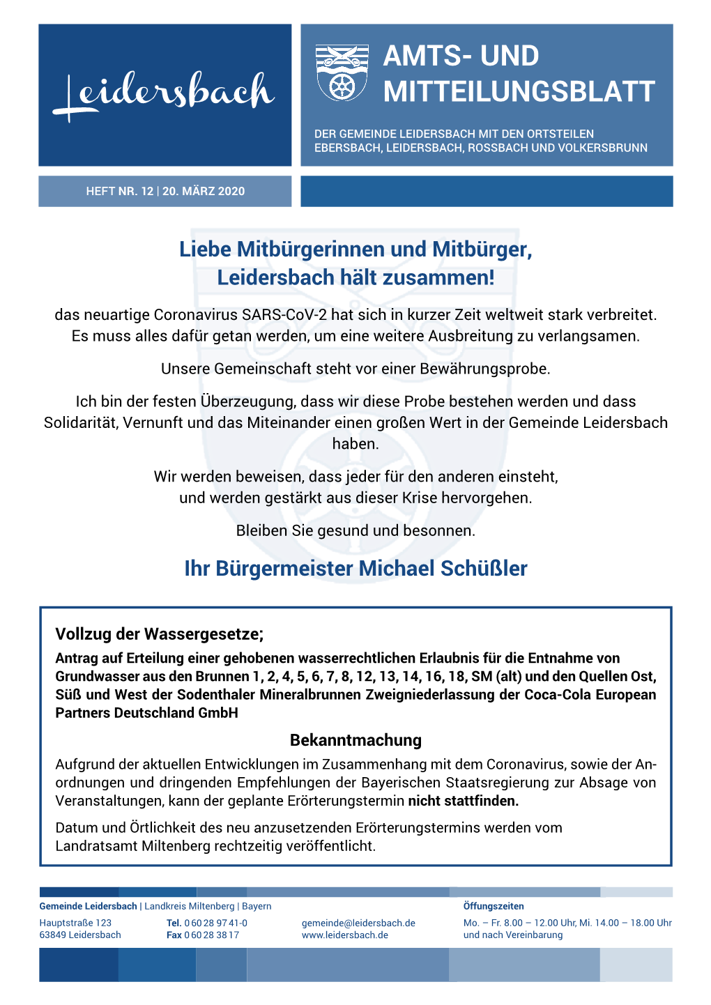 Amts- Und Mitteilungsblatt