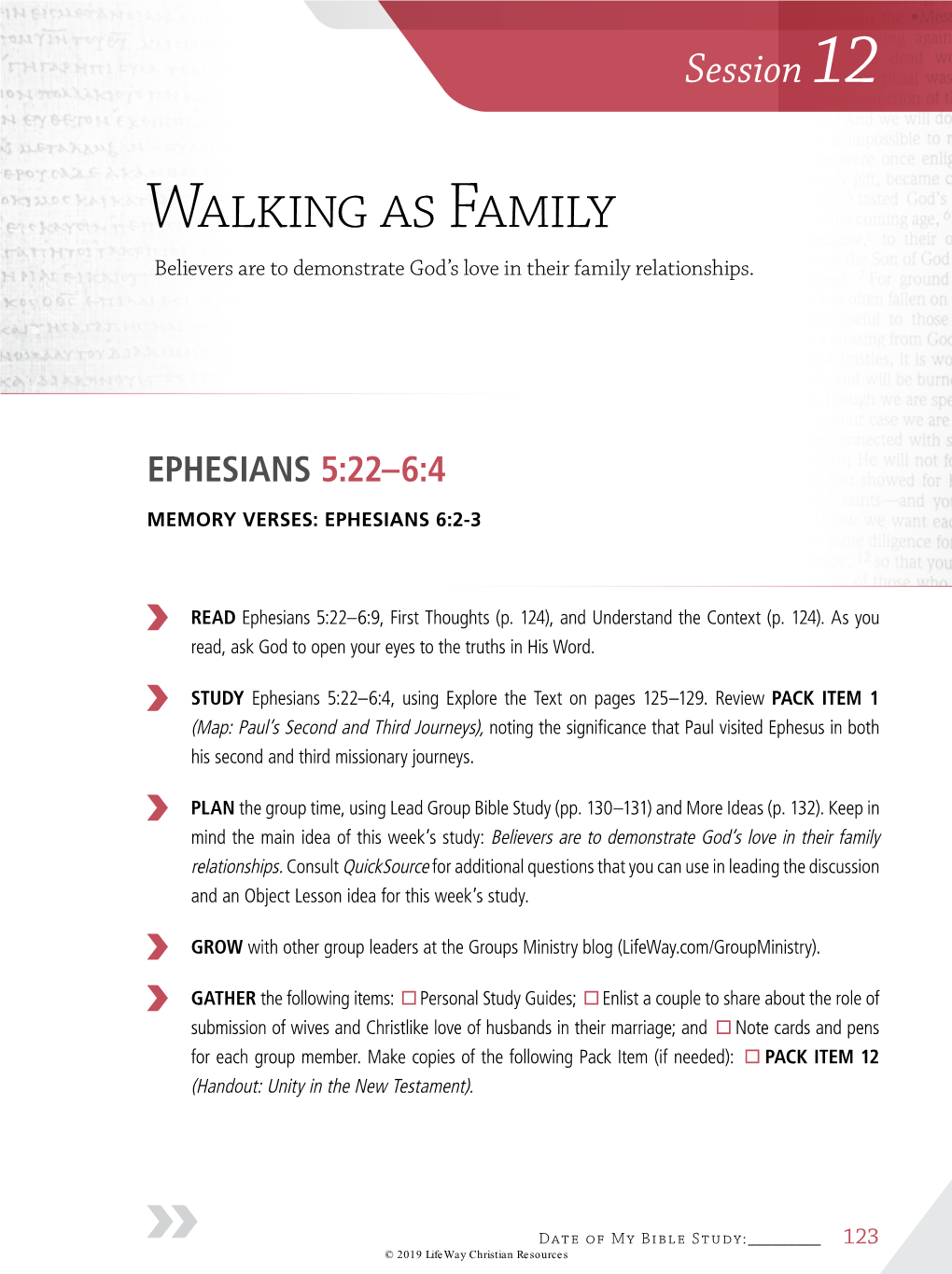 Walking As Family Believers Are to Demonstrate God’S Love in Their Family Relationships