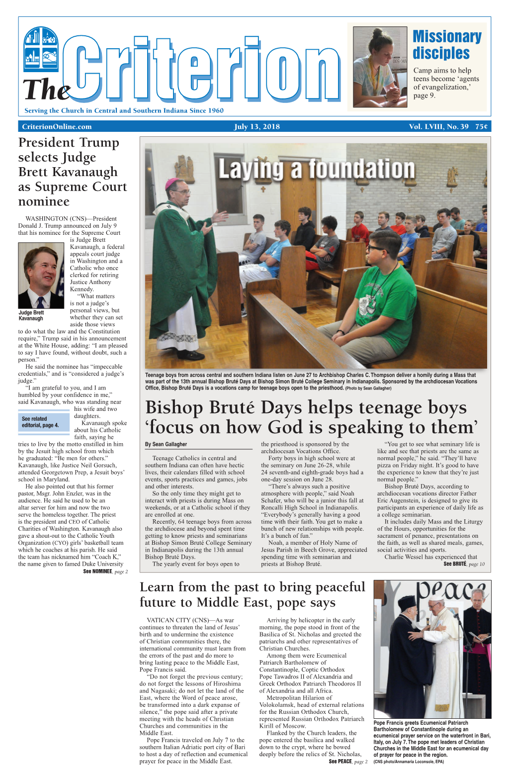 Bishop Bruté Days Helps Teenage Boys 'Focus on How God Is Speaking