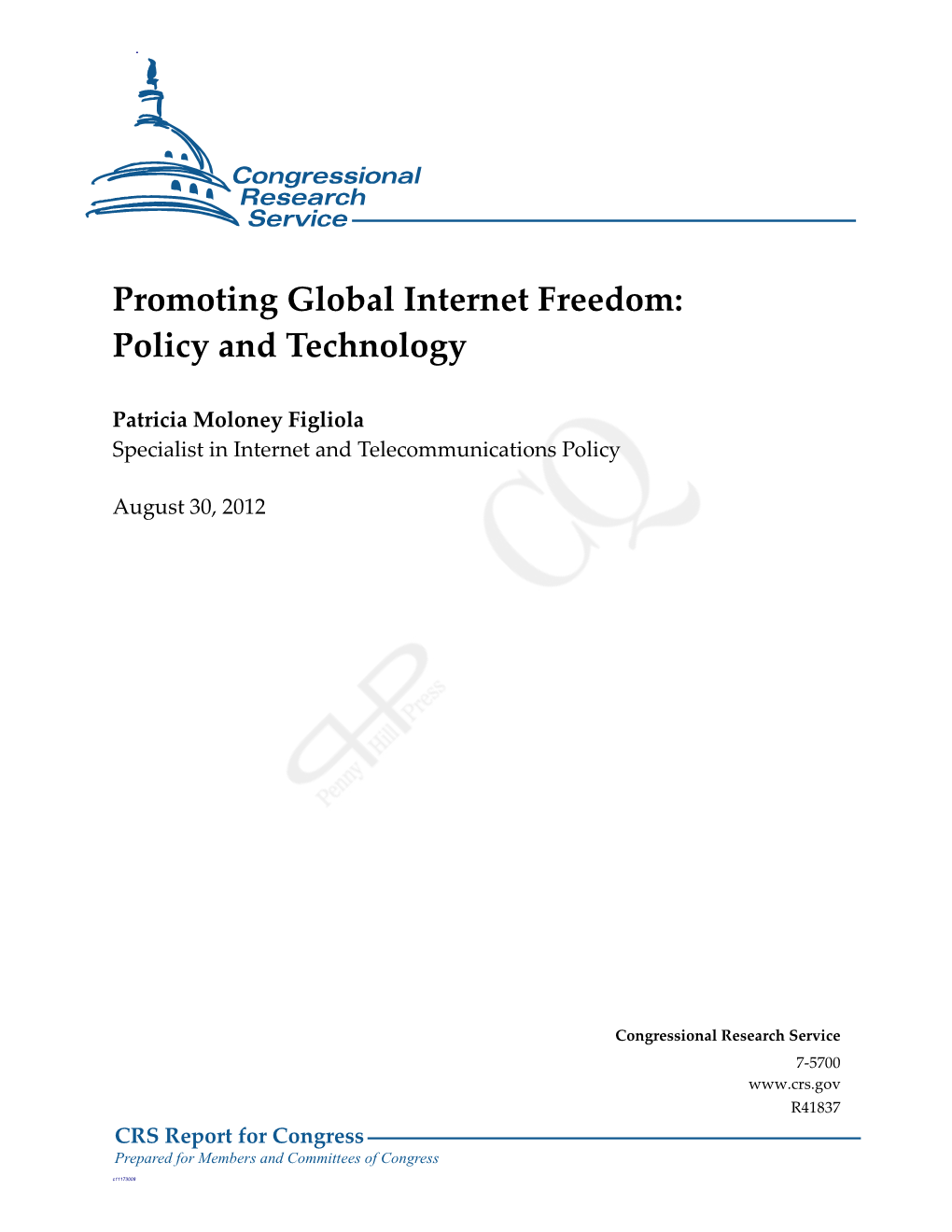 Promoting Global Internet Freedom: Policy and Technology