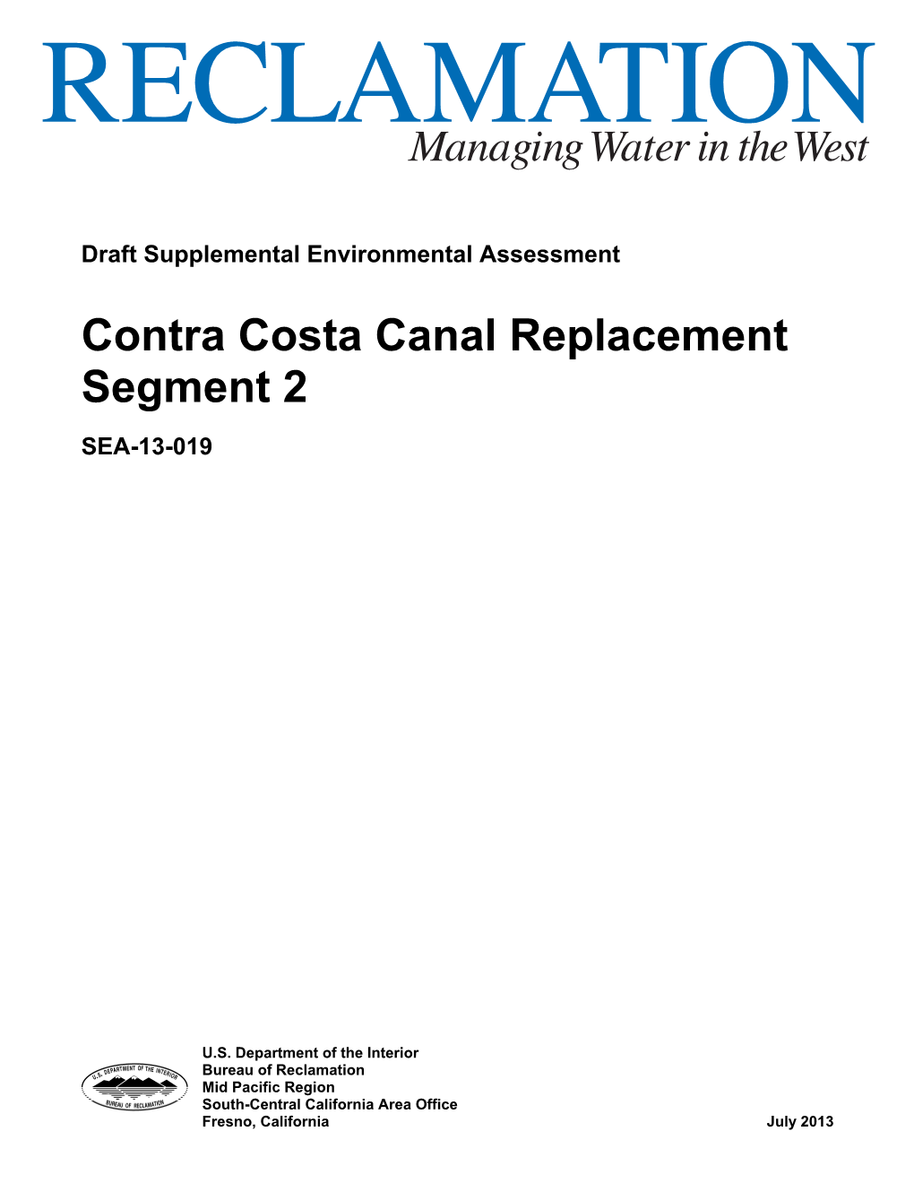 Contra Costa Canal Replacement Segment 2