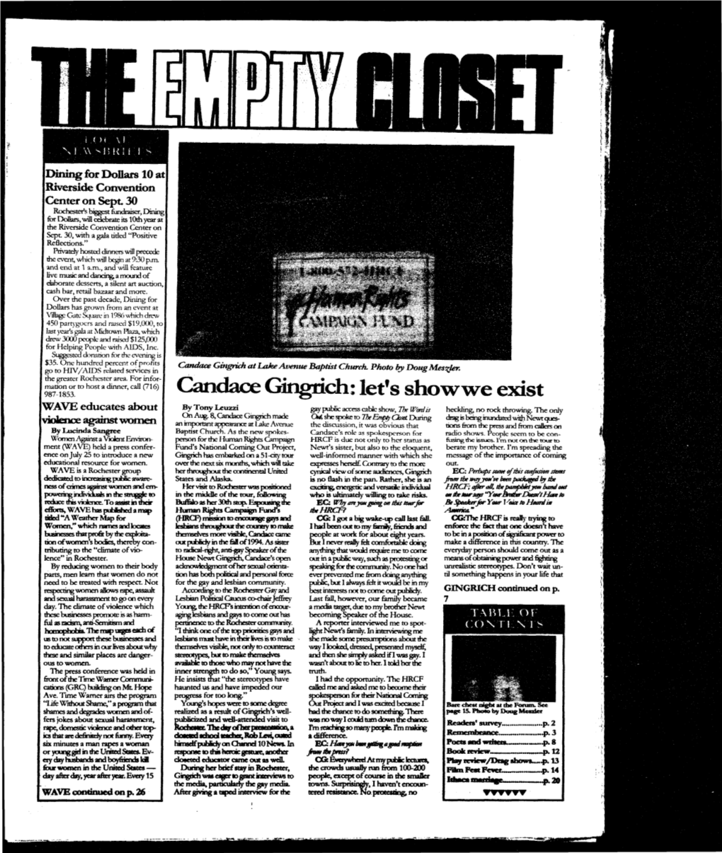 September 1995 Thsemptycks^ 3 2 Tbe Empiy Closet September 1995