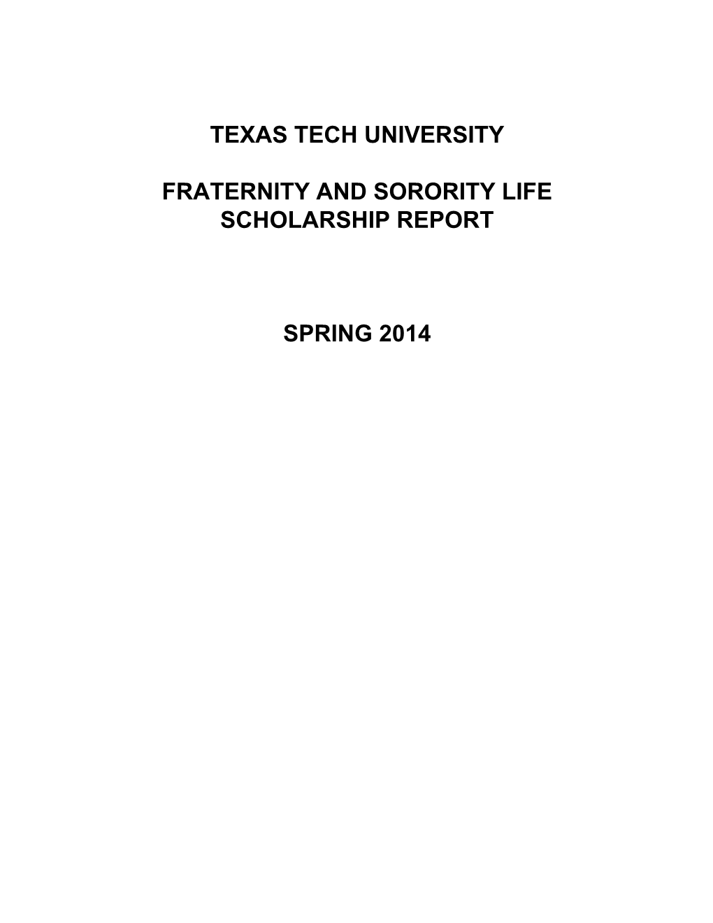 Texas Tech University Fraternity and Sorority