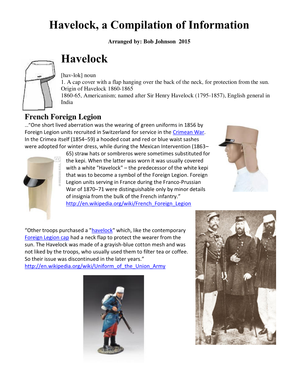 Havelock, a Compilation of Information Havelock