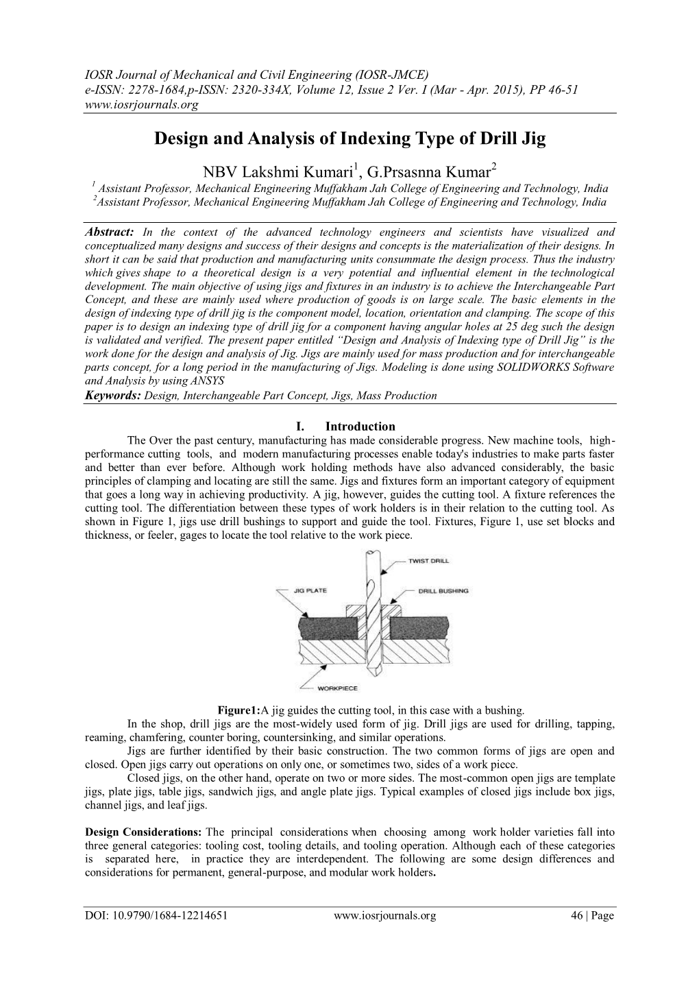 Design and Analysis of Indexing Type of Drill Jig