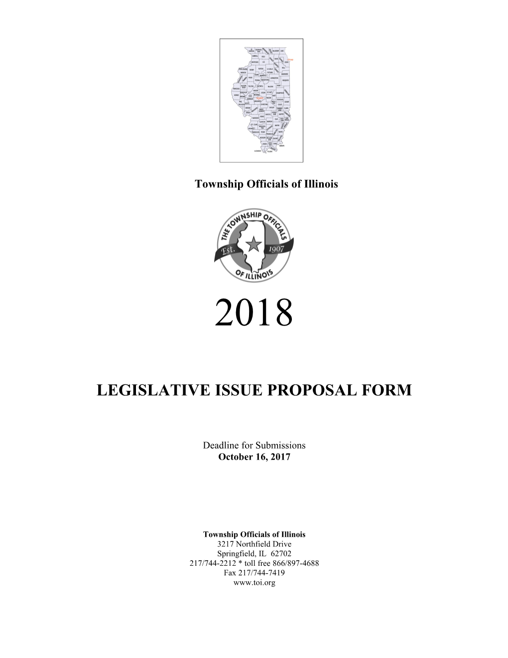 Legislative Issue Proposal Form