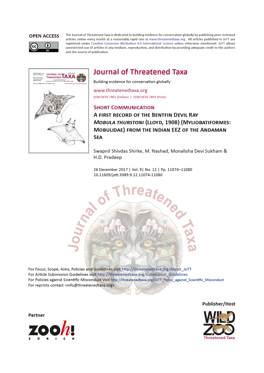 Journalofthreatenedtaxa