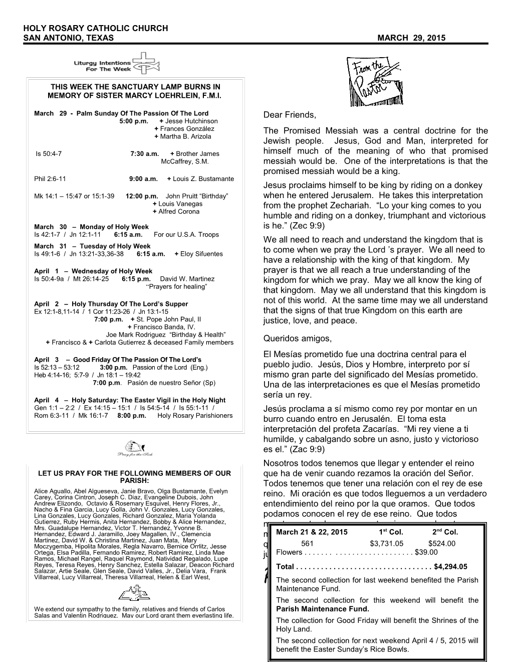 Scripture Readings for the Week of the Trinity s8