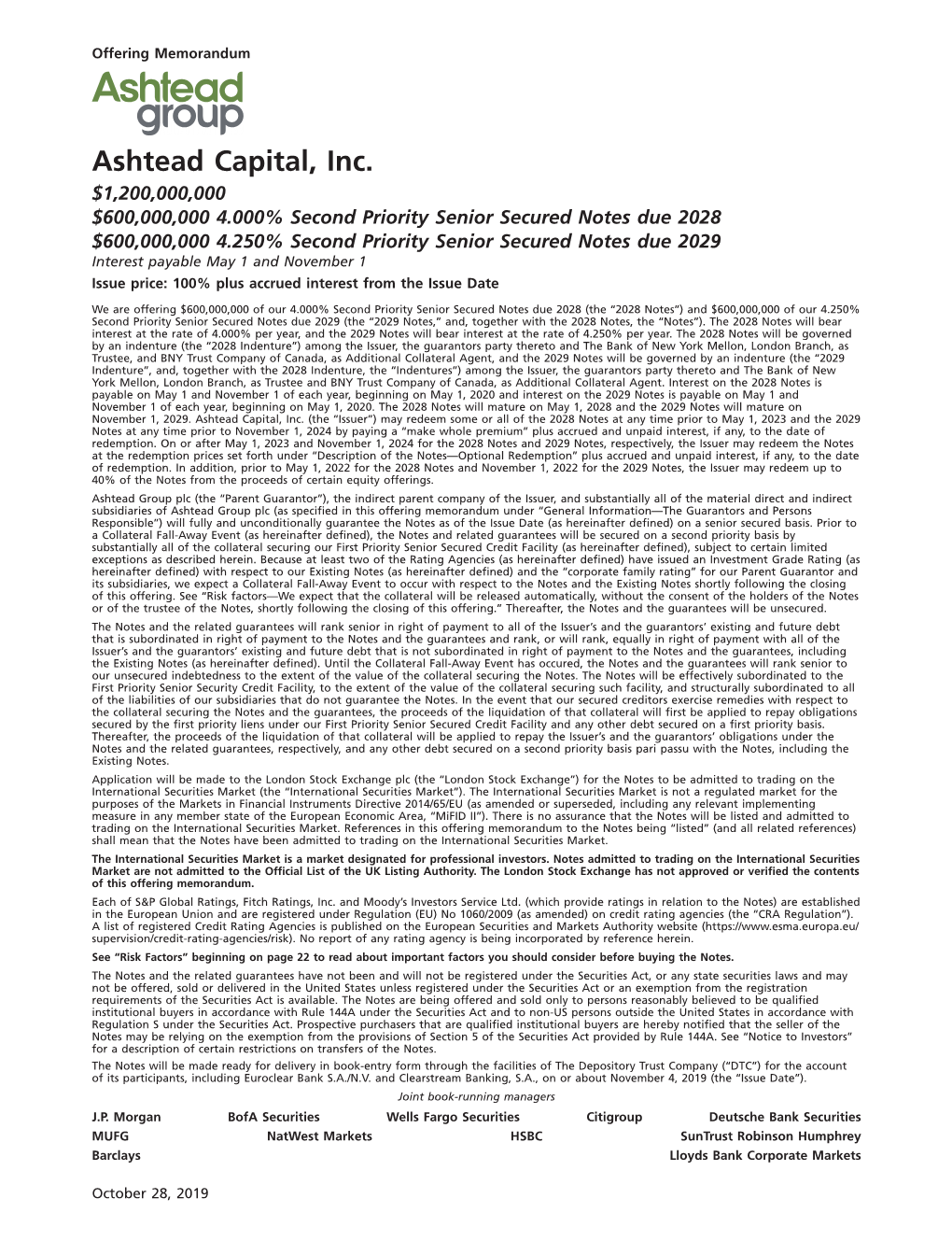 Ashtead Capital, Inc
