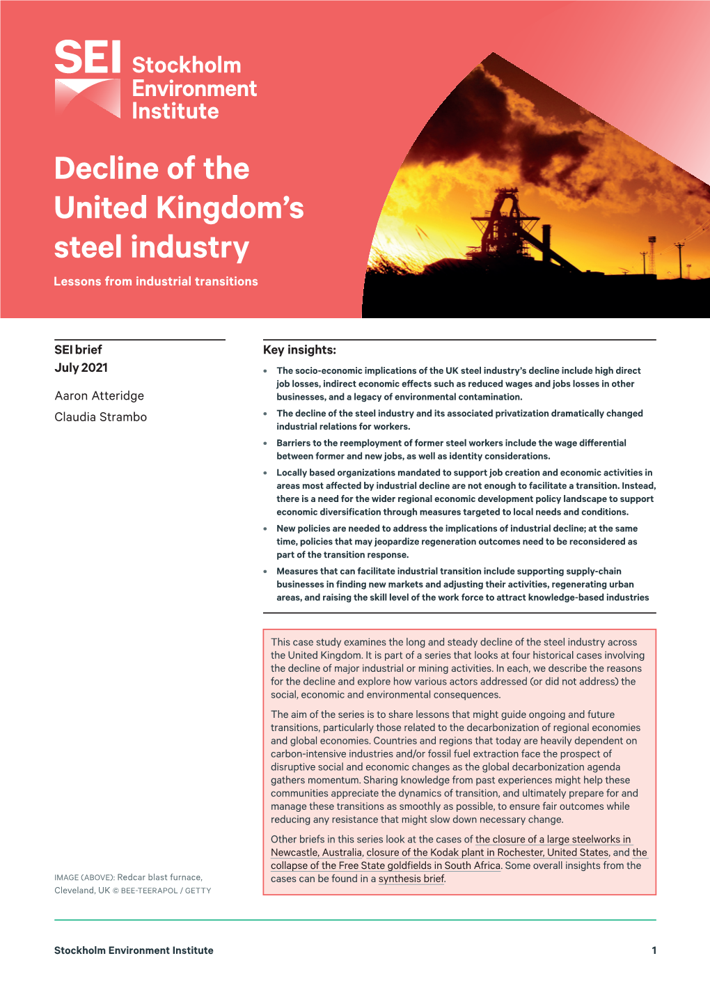 Decline of the United Kingdom's Steel Industry