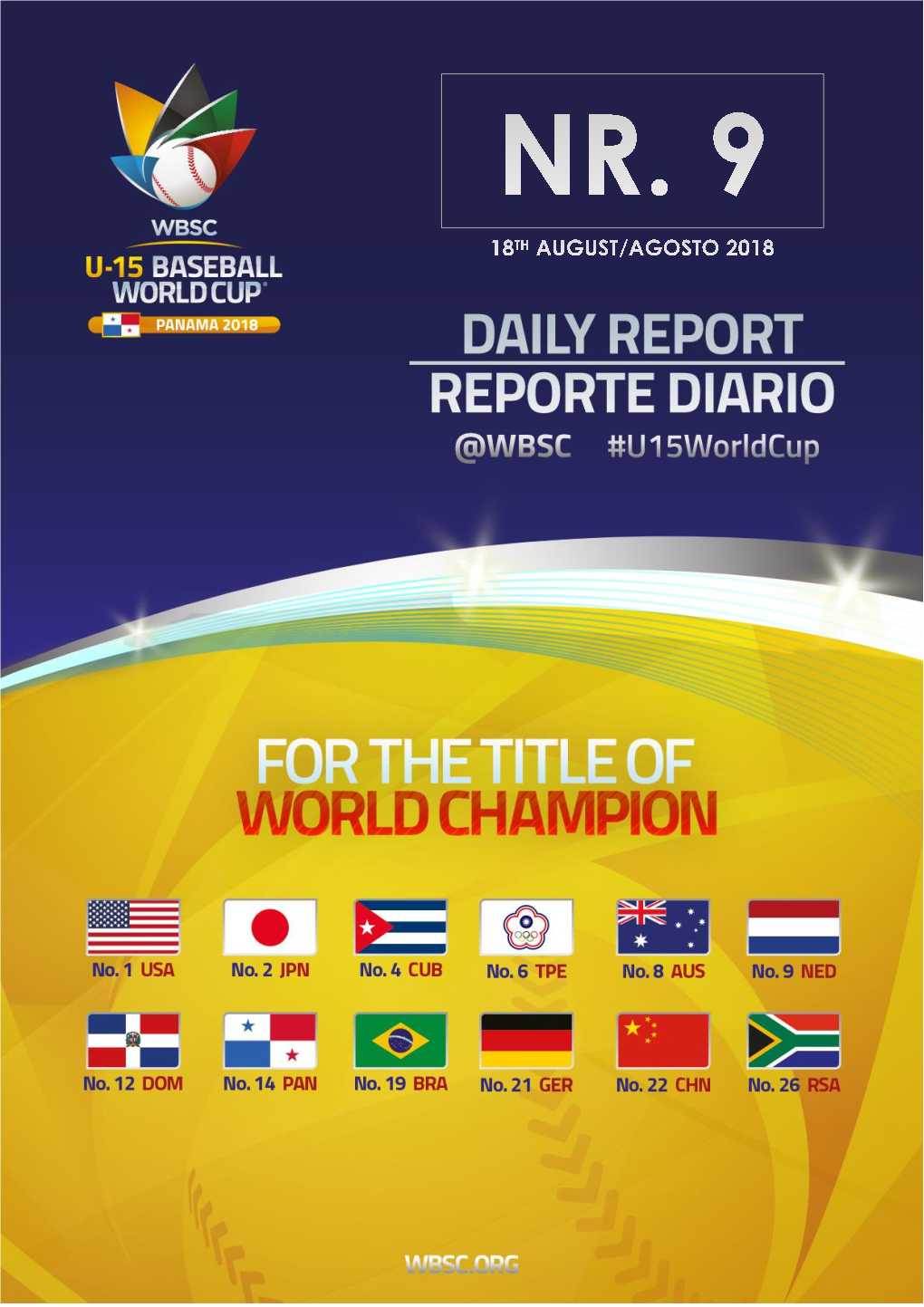 IV U-15 Baseball World Cup Daily Report #9