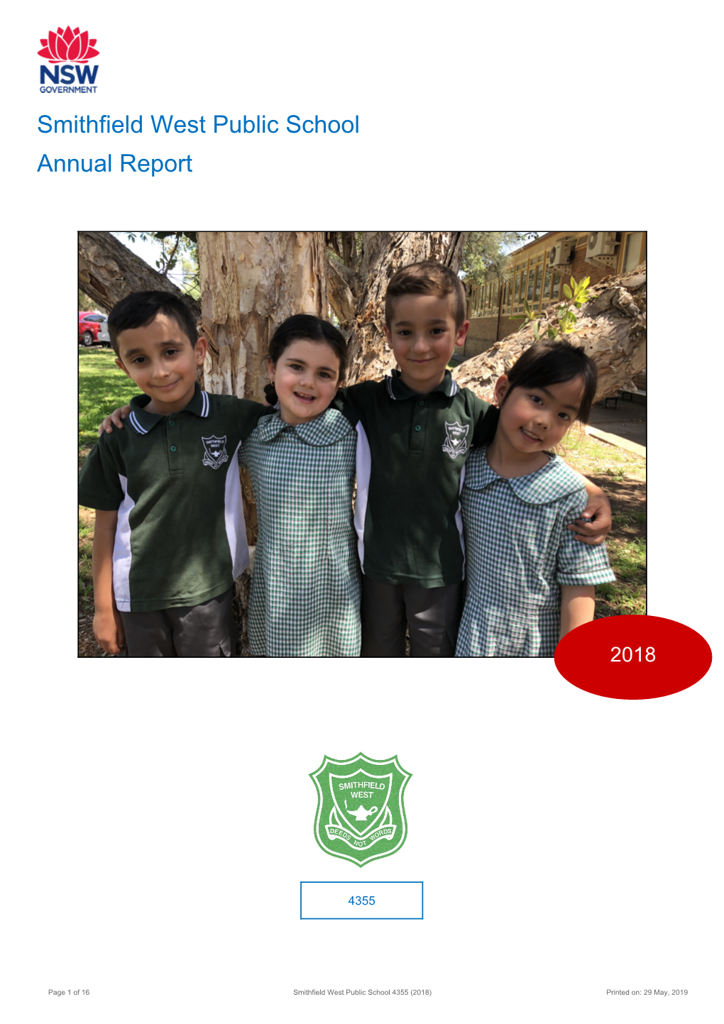 2018 Smithfield West Public School Annual Report