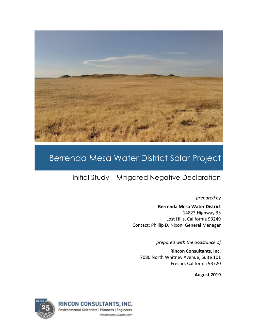 Berrenda Mesa Water District Solar Project