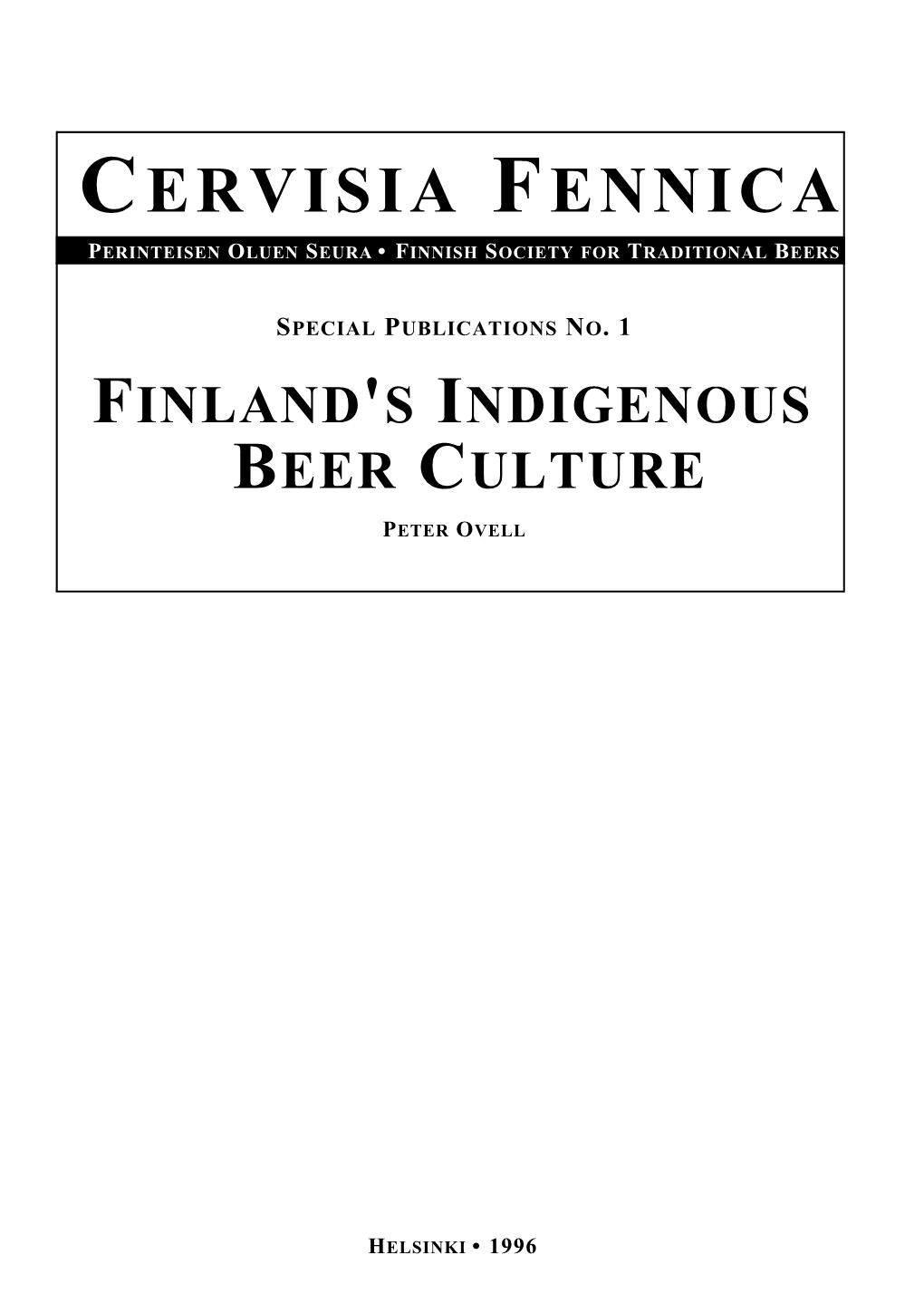 Finland's Indigenous Beer Culture