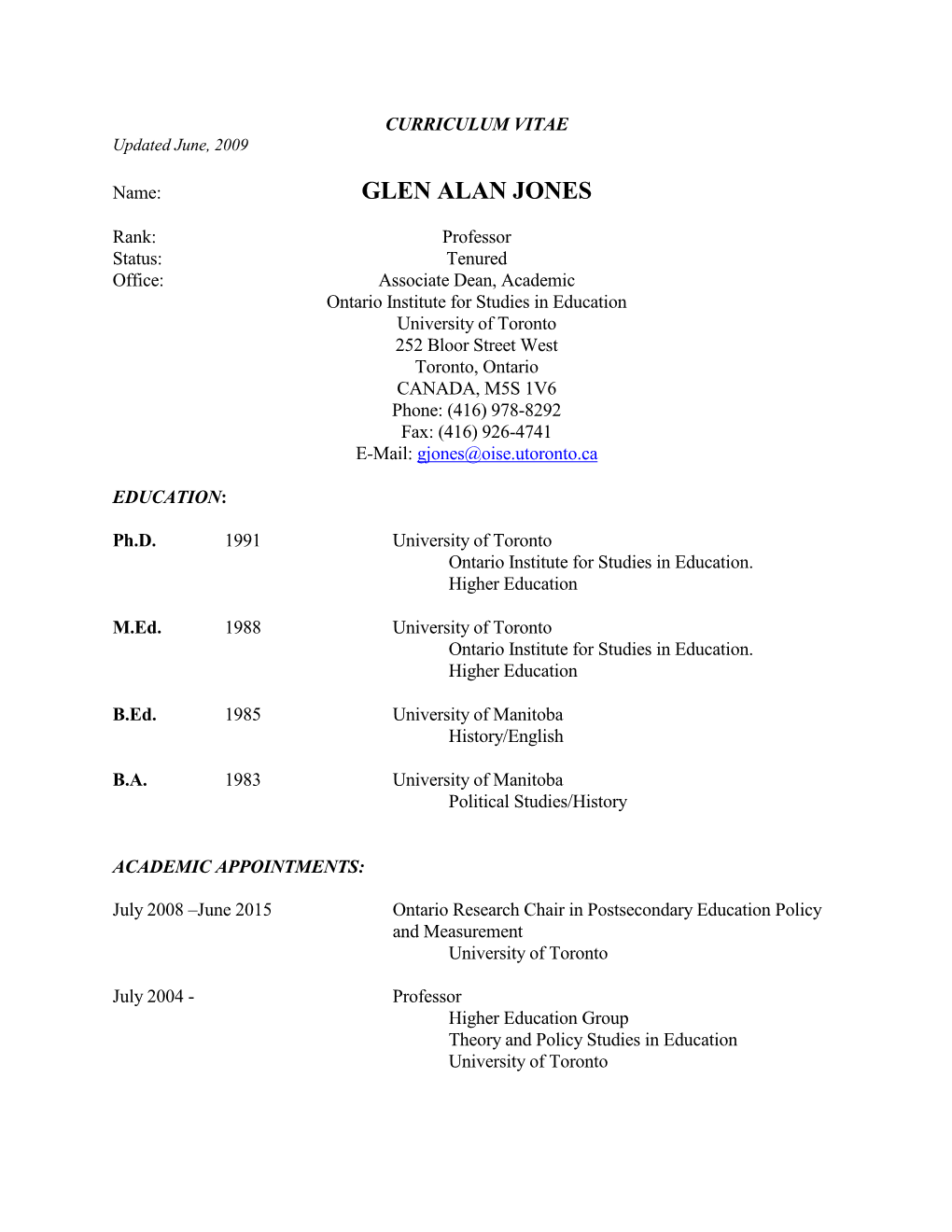 Glen Alan Jones
