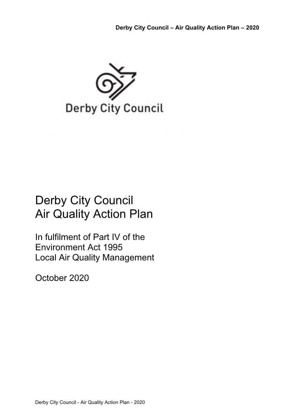 Derby City Council Air Quality Action Plan
